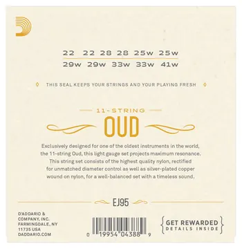 D'Addario EJ 95 Saiten für OUD 11 Saitig