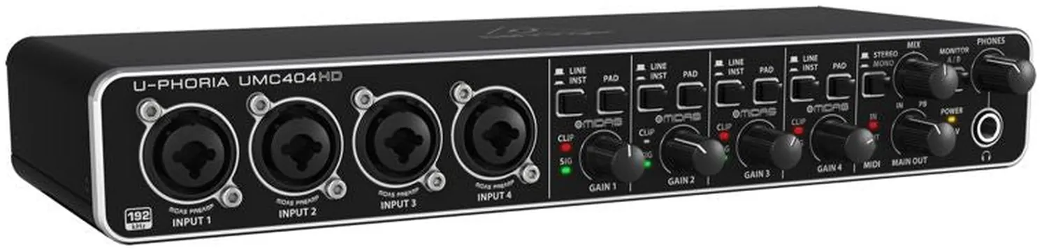 Behringer UMC404HD interfaccia audio midi/usb preamp midas