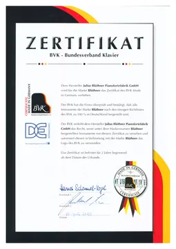 Blüthner Klavier Modell A Schwarz Hochglanz