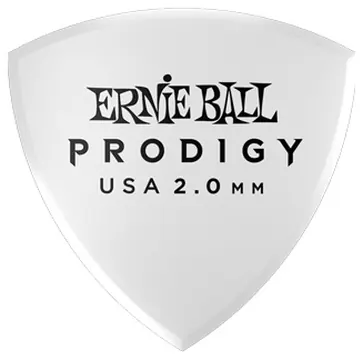 Ernie Ball 9338 Prodigy Pick Large Shield 2,00mm Plektren weiss, 6 Stück