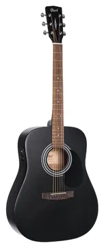 Cort AD810-BKS Western gitaar zijdeglans zwart