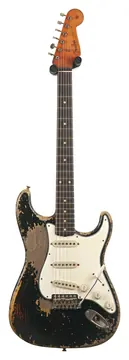 Fender Custom Shop 1961 Stratocaster Heavy Relic Black over 3 Tone Sunburst Rosewood Fingerboard Masterbuilt by Dale Wilson #CZ587143