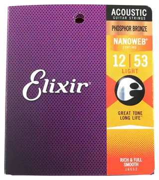 Elixir Nanoweb Phosphor Bronze Westerngitarrensaiten - 12/53