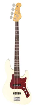 Fgn Boundary MJ OW 4-saitiger E-Bass inkl. Gigbag, old white