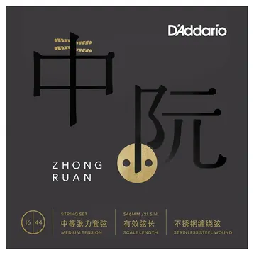 D'Addario RUAN01 ZhongRuan String Set (Medium Tension, 21.5'' Scale Length)