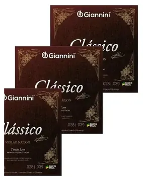 Giannini Encordoamento Para Violão Nylon Leve Série Clássico Giannini GENWPL