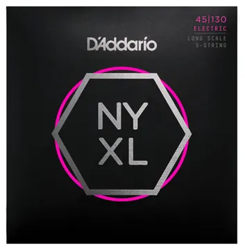 D'addario NYXL45130, LS , Regular Light 5-String, 45-130