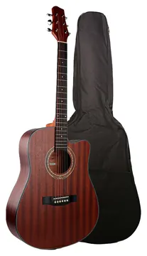 Smiger SM412 MGS Mahogany Satin Eletroacústico Folk Aço C/ Bag