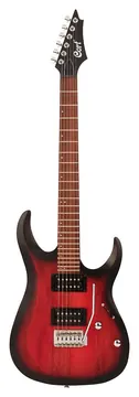 Cort X100 - open pore black cherry burst