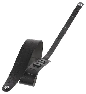 Gewa Gitarrengurt Premium Plain 70 Security Locks Farbe:Black Grained