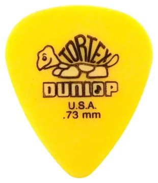 Dunlop Palheta Dunlop Tortex Amarela 0,73mm para Guitarra e Violão