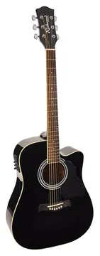 Richwood RD12CE in Zwart Akoestische gitaar met Element