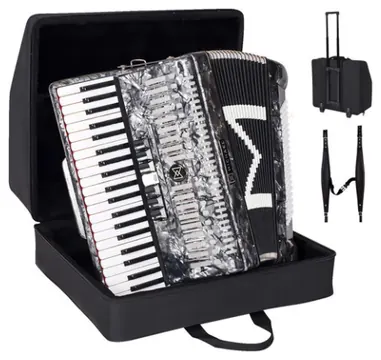 Michael Acordeon Michael 120 Baixos Preto Perolado Acm12007 Pbk