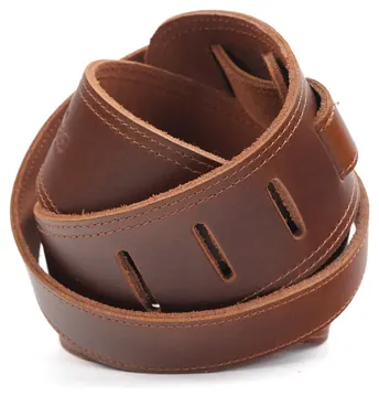 Liam's Leather Soft Guitar Strap Brown