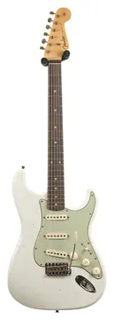 Fender Custom Shop 1960 Stratocaster Journeyman Relic Aged Olympic White Rosewood Fingerboard #CZ590958