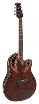 Ovation elektro-akoestische gitaar celebrity elite plus super shallow tiger eye