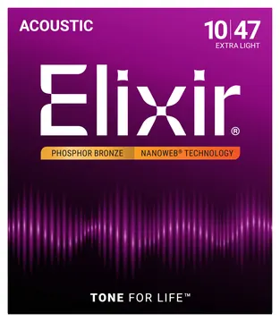 Elixir 16002 Nanoweb W-Gitarre 010-047 Extra Light