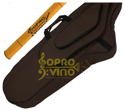 Protection Bags Capa Bag Sax Barítono Extra Luxo com Bolsos Cor Marrom LP Bags Brinde Flanela