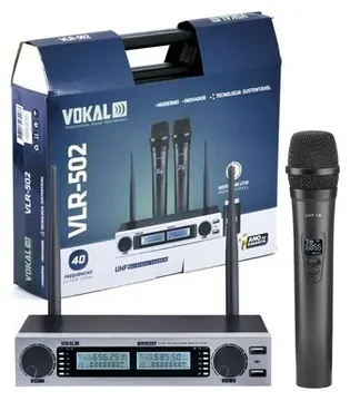 Vokal Microfone S/ Fio Vokal Vlr 502 M/M