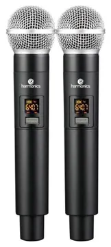 Harmonics Microfone Sem Fio Duplo Harmonics HSF200- 2 bastões