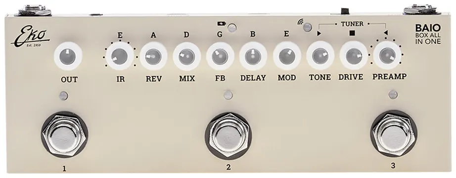 Eko BAIO Box All In One Pedale Multi effetto x Chitarra con IR int. e Bluetooth