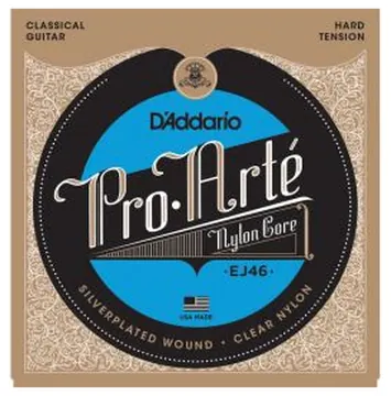 D'Addario Pro-Arte Nylon Classical Guitar Strings, Hard Tension, EJ46