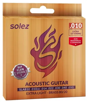 Solez Encordoamento Solez .010 Violão Aço Bronze 80/20 SLAB10