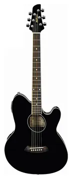 Yellow Parts IBANEZ TCY10E BK Black High Gloss Chitarra acustica nera