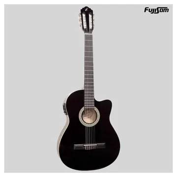 Giannini Nylon NF14 Flat Preto Com Afinador | Fujisom