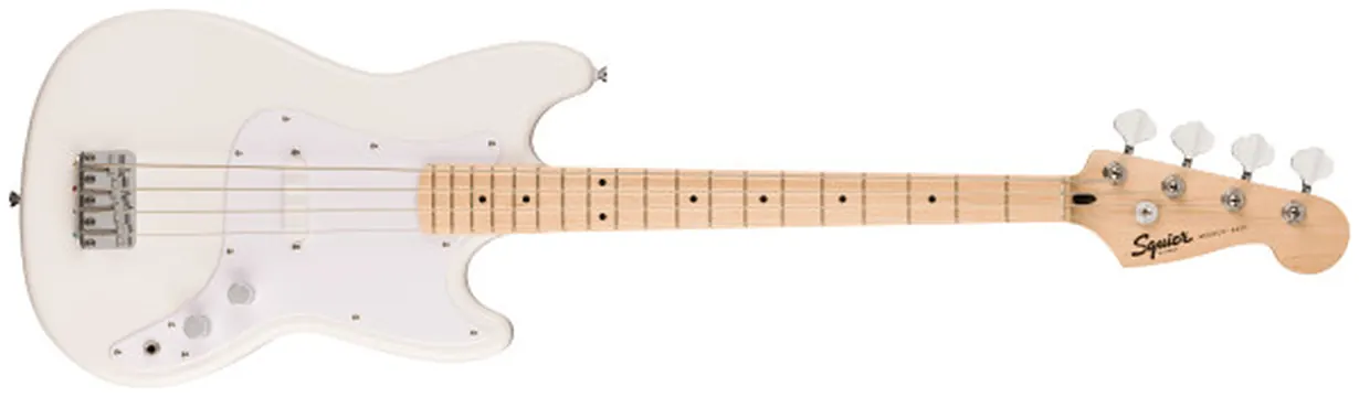 Fender Squier Sonic Bronco Bass Maple Fingerboard White Pickguard Arctic White