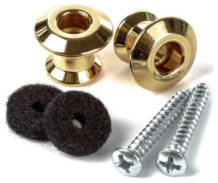 Dunlop 2PSLS034G Straplok Dualdesign Strap Button Set Gold