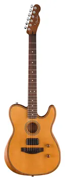 Fender Acoustasonic Standard Telecaster Electric Guitar, RW FB, Aged Natural