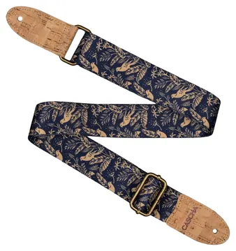 Cascha CGS-VC2 Vegan Cork Midnight Birds Gitarrengurt 50mm