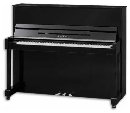 Piano Vertical Kawai ND 21 121cm Preto Polido 3 Pedais