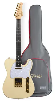 Seizi Telecaster Vintage Saitama Cream Gold com Bag