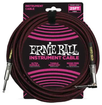 Ernie Ball 6062 Cavo Braided Black/Red 7,62 m