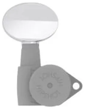Hipshot Big Butter Bean Guitar Tuner Button Chrome, HS6B1BBBC