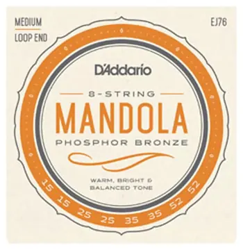 D'Addario D’addario EJ76-J76 Mandola 15-52 Phosphor Bronze