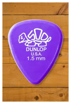 Dunlop Delrin Standard 1.5 mm Gauge Plectrums, Pack of 12