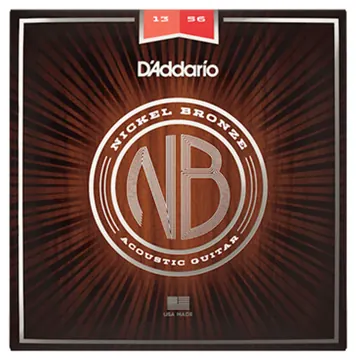 D'Addario NB1356 Medium Acoustic Guitar Strings Nickel Bronze