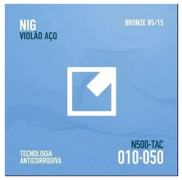NIG Encordoamento NIG .010 Violão Aço Bronze 85/15 Tecnologia Anticorrosiva N500-TAC