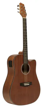 Stagg SA25 DCE MAHO Elektro-akoestische gitaar met cutaway, Dreadnought-model
