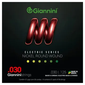Giannini Encordoamento Giannini Nickel Round Wound P/ Baixo 6C 030