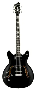 Hagstrom Viking Baritone Deluxe Noir gaucher