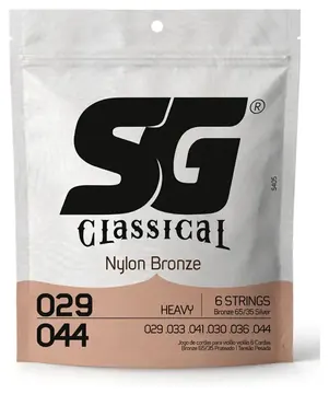 Encordoamento Sg Violao Nylon Bronze C/bol Prata Alta