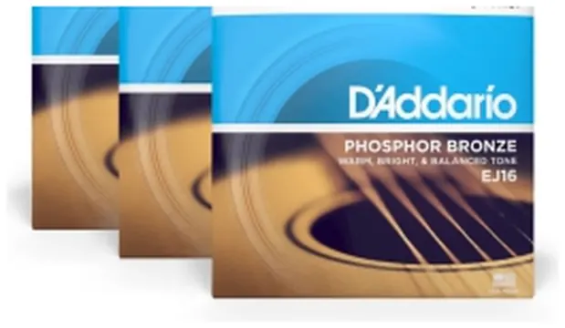 D'addario EJ16-3D Phosphor Bronze Light 3 Sets