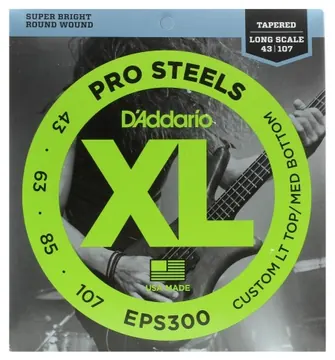 D'addario EPS300 Prosteels Tapered 43-107 Long Scale