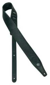 Gaucho Padded Leather Guitar Strap - GST641 - Black