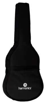 Harmonics Acessorios Capa Para Violão Folk Harmonics Nylon Luxo Preta