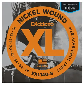 D'Addario EXL140-8 Nickel Wound Guitar 8-String Set 10-74